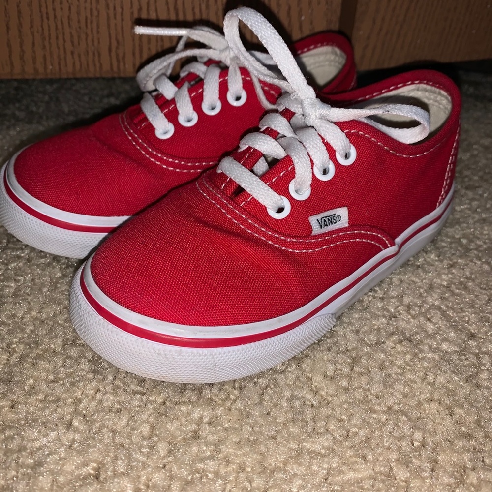 Red toddler vans